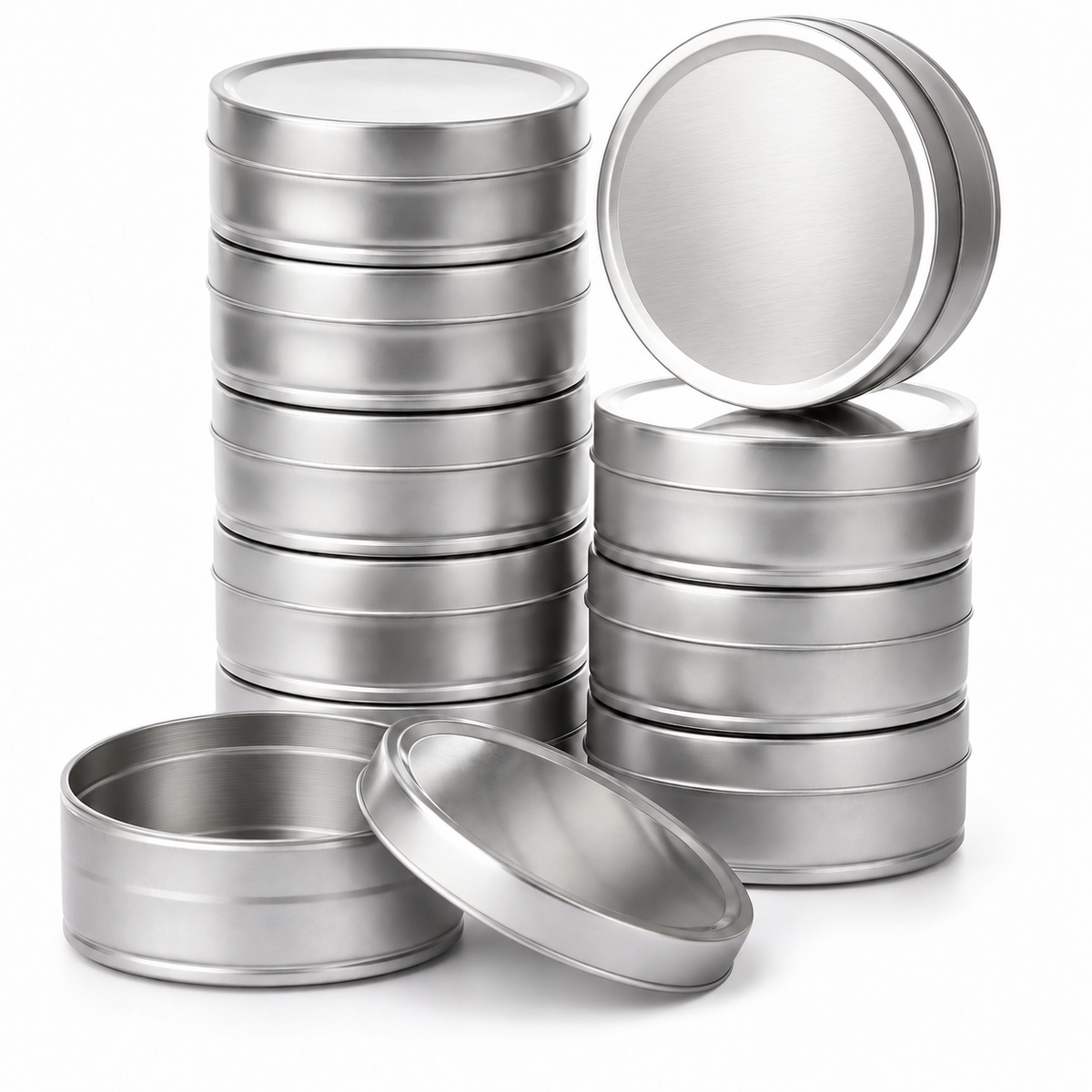 Snack Coater Treat Tins with Lids – 5 oz, 10 Pack