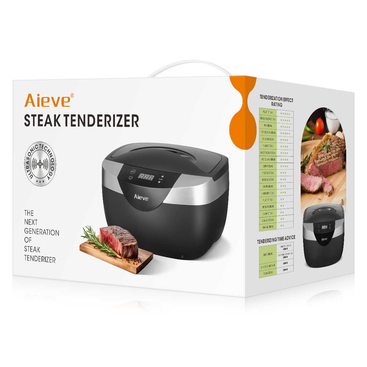 Aieve steak tenderizer. Effectively improves the tenderness of steaks, increase value to even cheap steaks and saves you money