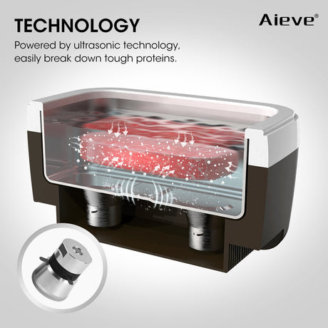 AIEVE Steak Tenderizer ST-101 Powered by ultrasonic technology, easily break down tough proteins.