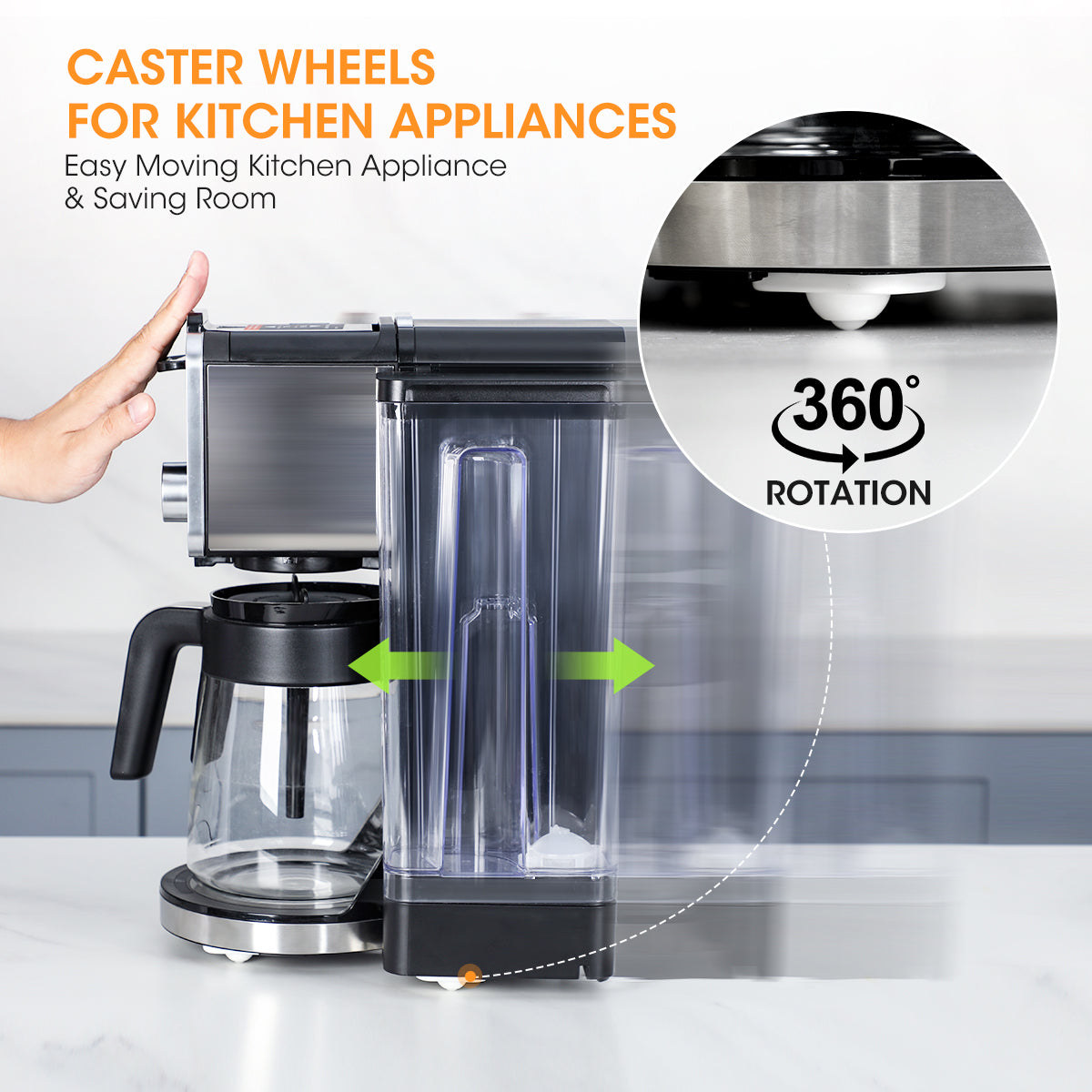 mini caster wheels for kitchen appliances-easy moving kitchen appliance & saving space