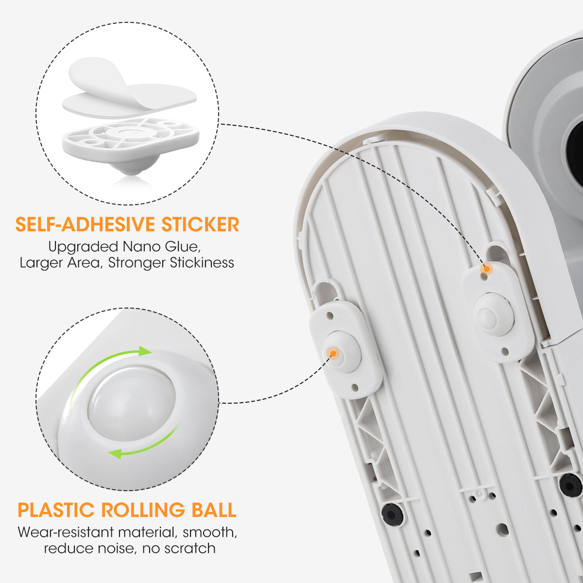 self-adhesive sticker,plastic rolling ball