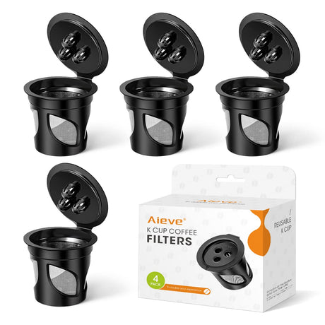 AIEVE 4 Pack Reusable Coffee Pods Compatible with Ninja Dual Brew Coffee Maker