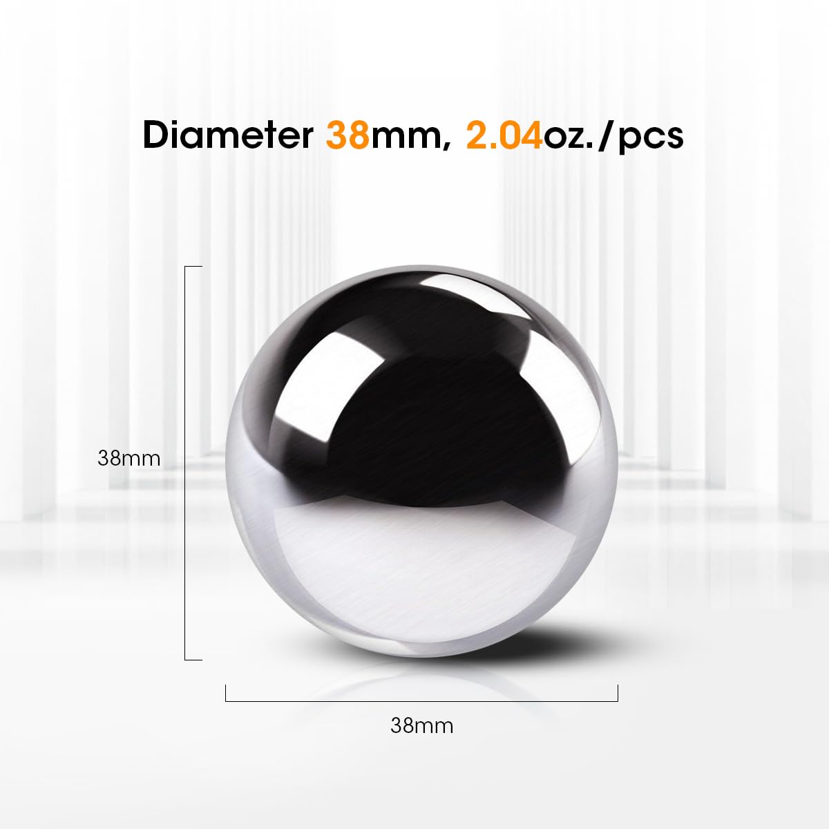 The size of Aieve Espresso Frozen Ball, Diameter 38mm, 2.04oz./pcs