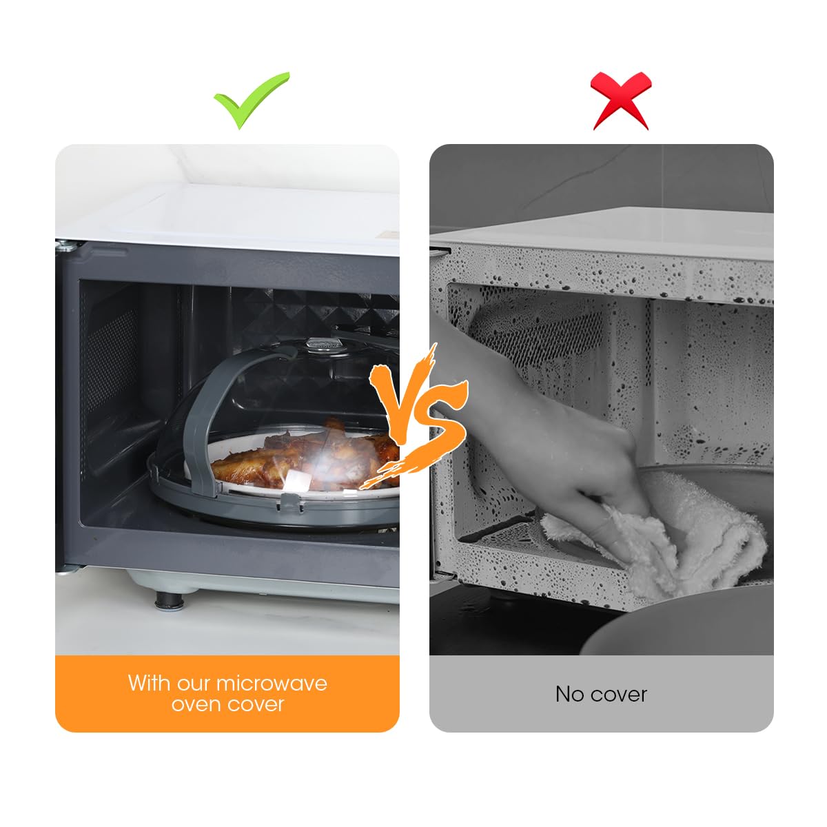 use aieve microwave splatter cover to prevent food from splattering