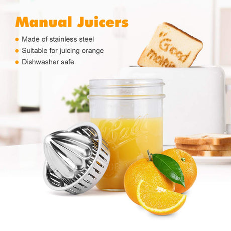 manual juicers for Wide Mouth Mason Jars,Squeezer for Lemonade, Orange Juice 