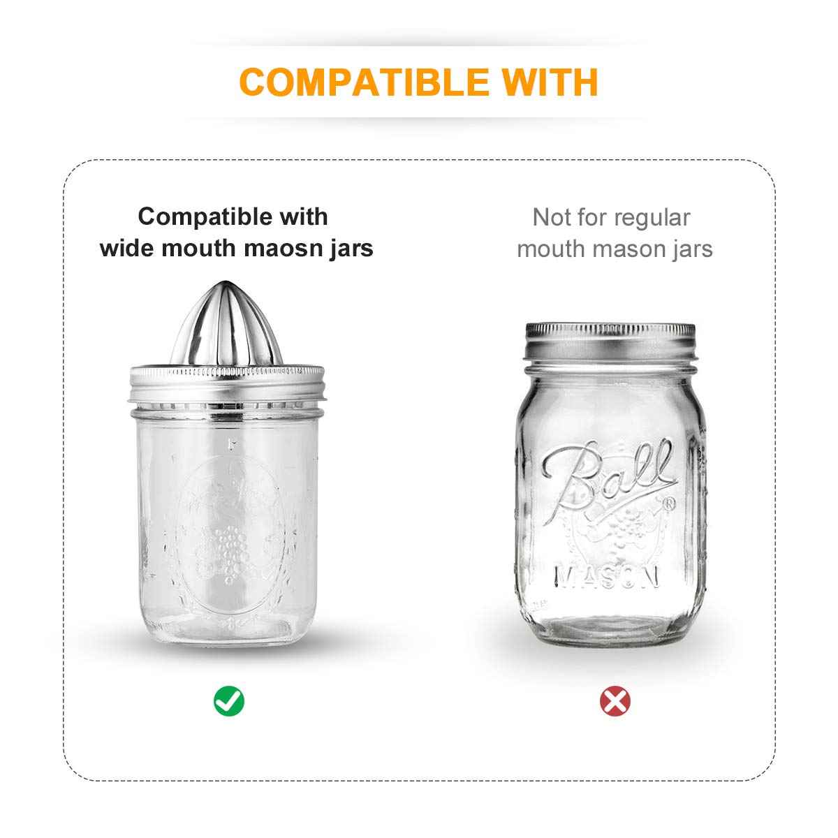 compatible with wide mouth mason jars