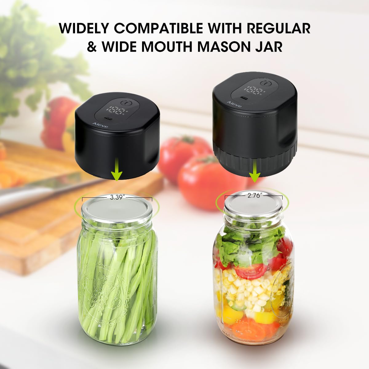wideky compatible with regular & wide mouth mason jar