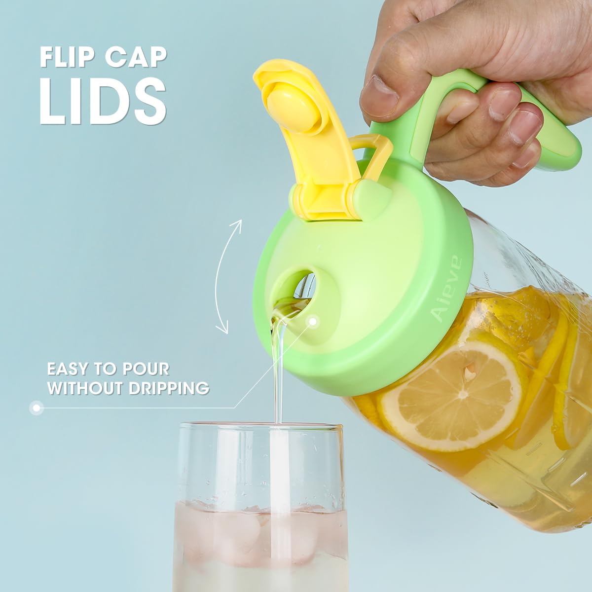 flip cap lids,easy to pour without dripping