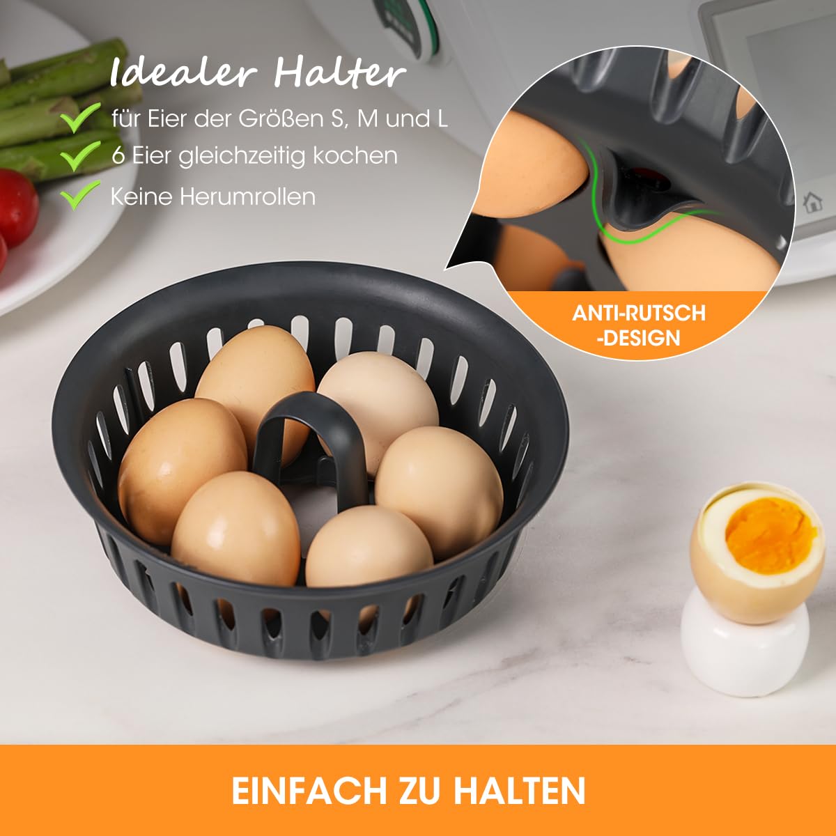 This 2-in-1 egg cooker combines the functions of poached eggs and boiled eggs.