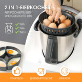 Our 2 in 1 egg holders have been specifically designed to be compatible with TM5, TM6 and TM31 food processors, Monsieur Cuisine Edition Plus.