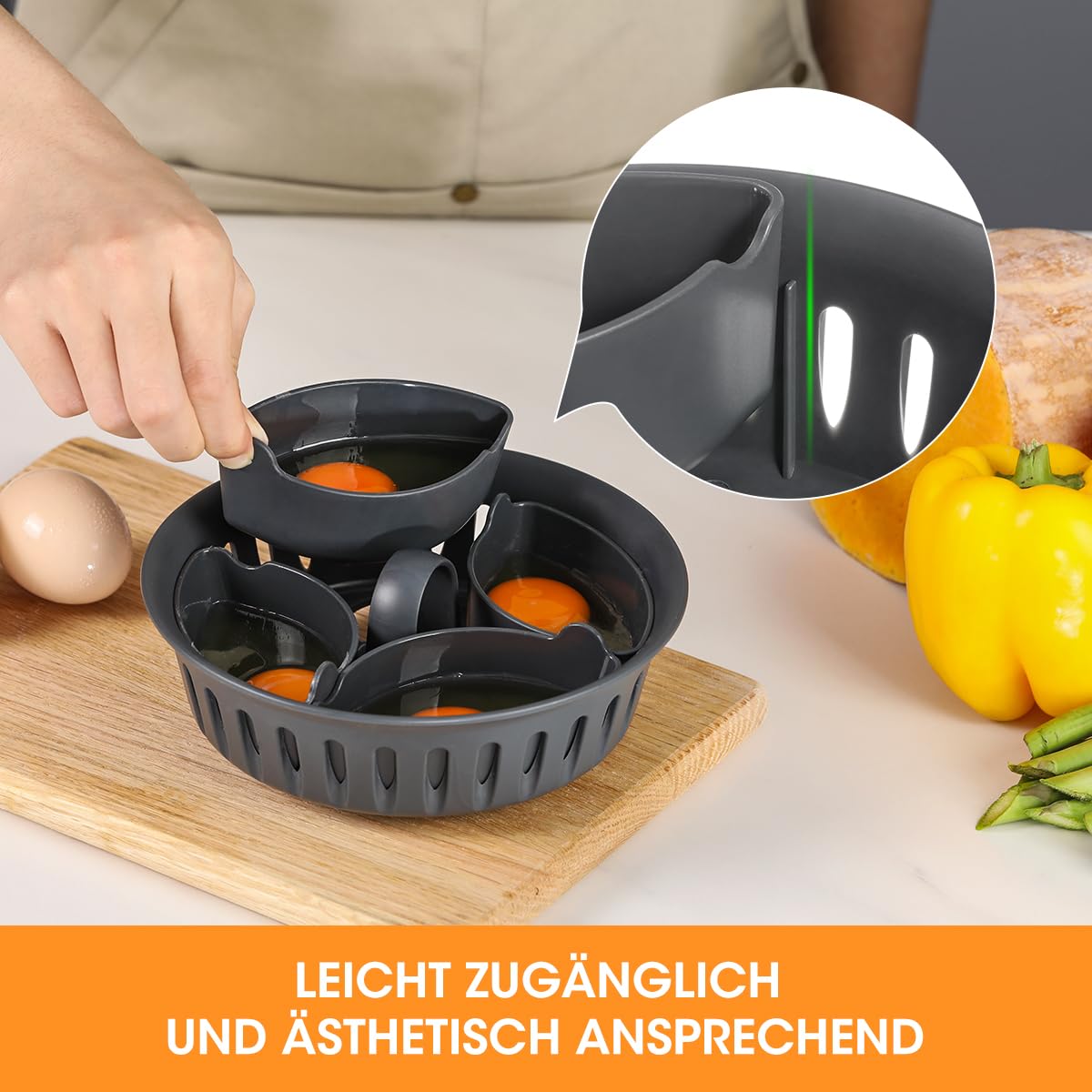 The egg cookers are made of food-grade materials with excellent heat resistance.