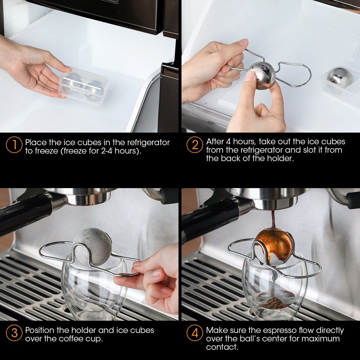 Aieve Espresso Bola Congelada para Café Espresso