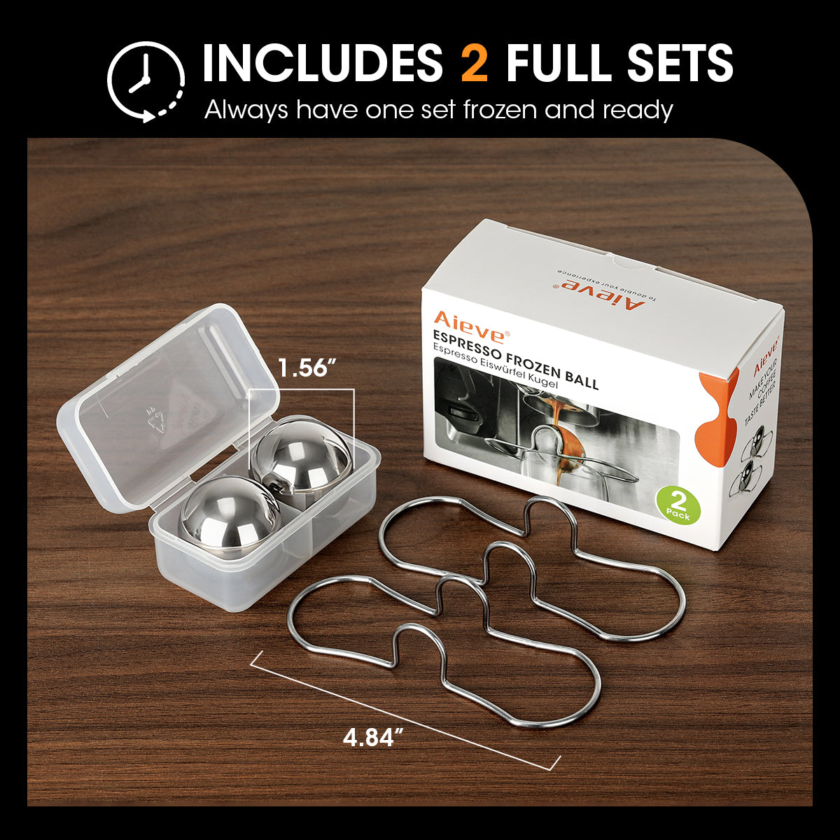 Aieve Espresso Bola Congelada para Café Espresso