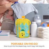portable om-the-go,easy to put into the diaper bag