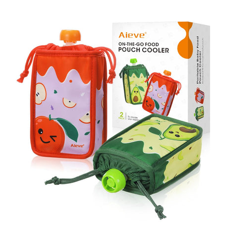 green-red on-the-go food pouch cooler