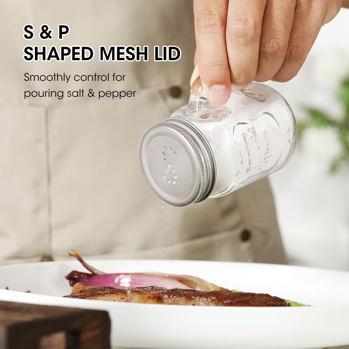smoothly control for pouring salt & pepper
