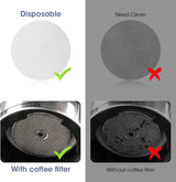 coffee machine with coffee filter & without coffee filter