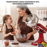 Aieve Snack Coater Coating Pan Attachment For Tilt-Head Stand Mixers
