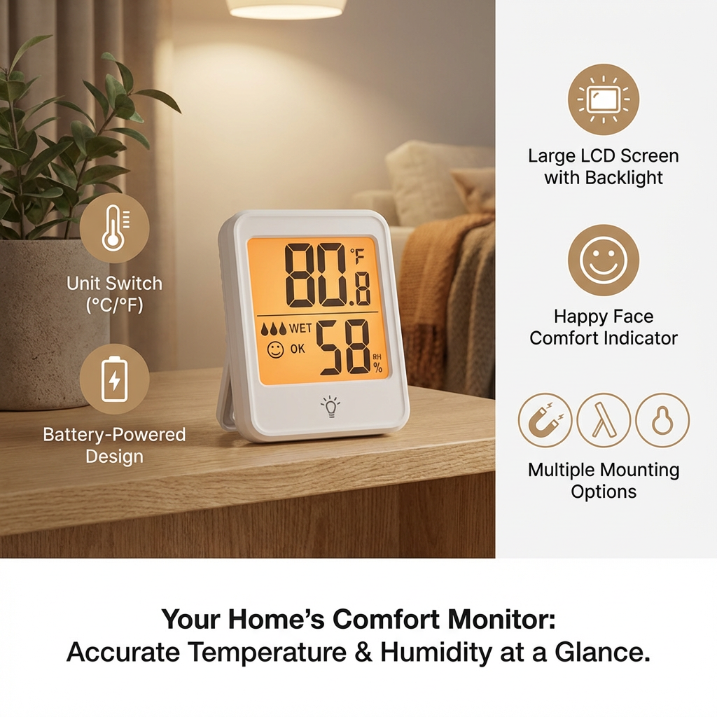 Snackcoater Digital Indoor Hygrometer Thermometer