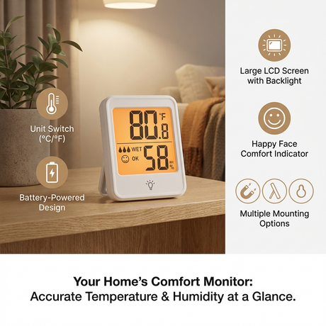 Snackcoater Digital Indoor Hygrometer Thermometer